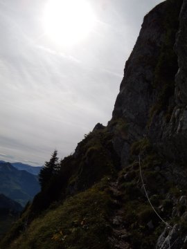 Sulla cengia terminale della ferrata (13896 bytes)